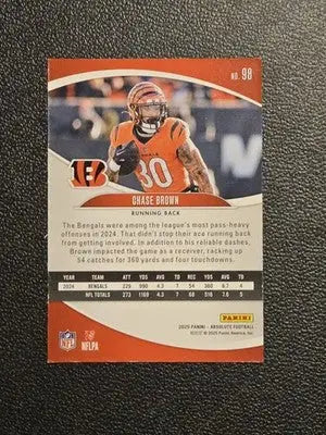 2025 Panini Absolute #98 Chase Brown Retail - Football Card Single