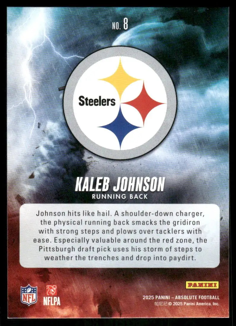 2025 Panini Absolute Football By Storm Kaleb Johnson #8 RC Football - Football Card Single