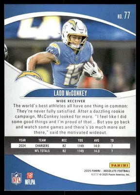 2025 Panini Absolute Football Ladd McConkey #77 Football - Football Card Single