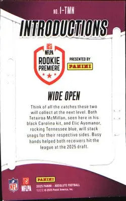 2025 Panini Absolute Introductions #I-TMN Wide Open - Football Card Single