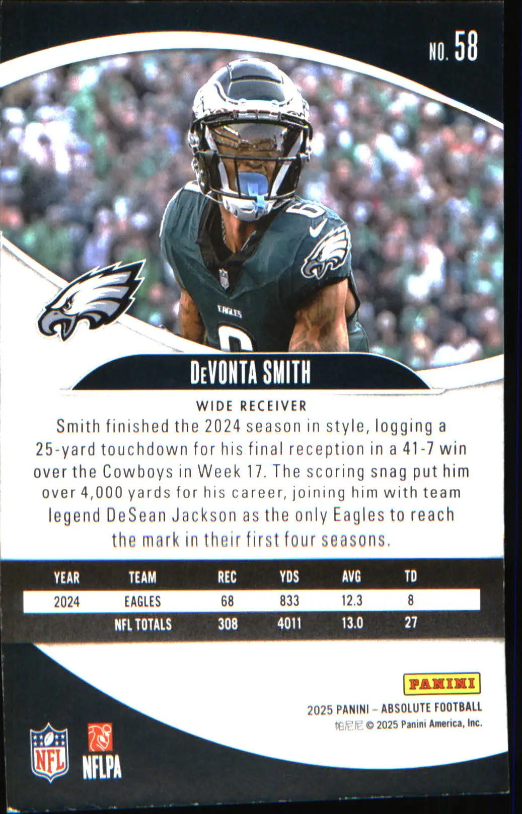 2025 Panini Absolute Retail #58 DeVonta Smith - Football Card Single