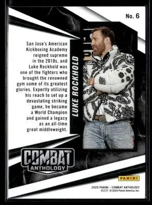 2025 Panini Combat Anthology Luke Rockhold #6 Amer Kickboxing Acad - UFC/MMA Card Single