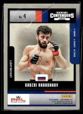 2025 Panini Contenders PFL #4 Gadzhi Rabadanov 2004 Throwback Gold #/10 - UFC/MMA Card Single