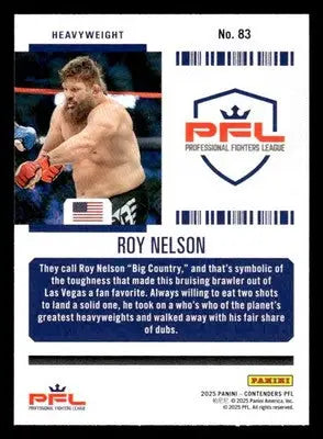 2025 Panini Contenders PFL #83 Roy Nelson Season Ticket Silver - Other