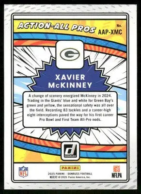 2025 Panini Donruss Action-All Pros Xavier McKinney #AAP-XMC Football - Football Card Single