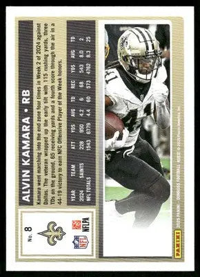 2025 Panini Donruss Alvin Kamara #8 Football - Football Card Single