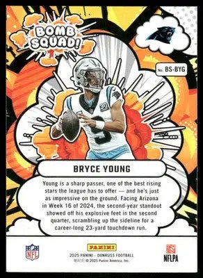 2025 Panini Donruss Bomb Squad Bryce Young #BS-BYG Football - Football Card Single
