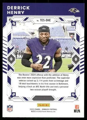 2025 Panini Donruss Elite Series Derrick Henry #TES-DHE Football - Football Card Single