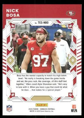 2025 Panini Donruss Elite Series Nick Bosa #TES-NBO Football - Football Card Single
