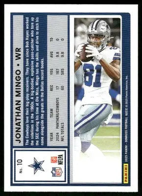 2025 Panini Donruss Football Jonathan Mingo #10 Football - Football Card Single