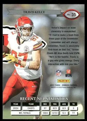 2025 Panini Donruss Football Travis Kelce #35 Football - Football Card Single