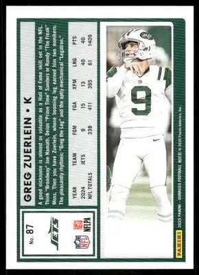2025 Panini Donruss Greg Zuerlein #87 Football - Football Card Single