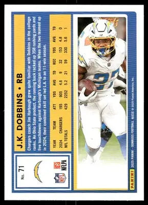 2025 Panini Donruss J.K. Dobbins #71 Football - Football Card Single