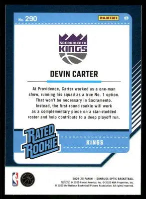 2025 Panini Donruss Optic Devin Carter #290 Basketball - Basketball Card Single