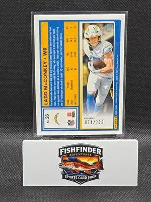 2025 Panini Donruss Optic - Ladd McConkey #26 Neon Blue Prizm /399 - Football Card Single