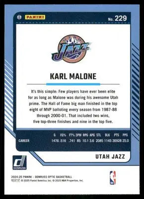 2025 Panini Donruss Optic Legends Karl Malone #229 Basketball - Basketball Card Single