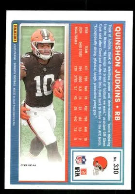 2025 Panini Donruss Optic Quinshon Judkins #330 Pink Football - Football Card Single