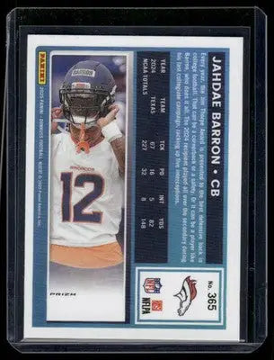2025 Panini Donruss Optic Rated Rookie Jahdae Barron #365 Red Football - Football Card Single