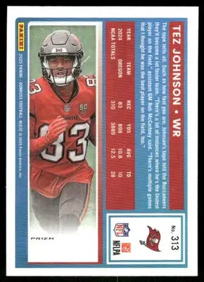 2025 Panini Donruss Optic Tez Johnson #313 Pink Football - Football Card Single