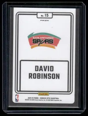 2025 Panini Donruss Optic Winner Stays David Robinson #15 Prizm Basketball - Basketball Card Single