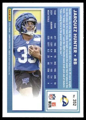 2025 Panini Donruss Rated Rookie Jarquez Hunter #352 Football - Football Card Single