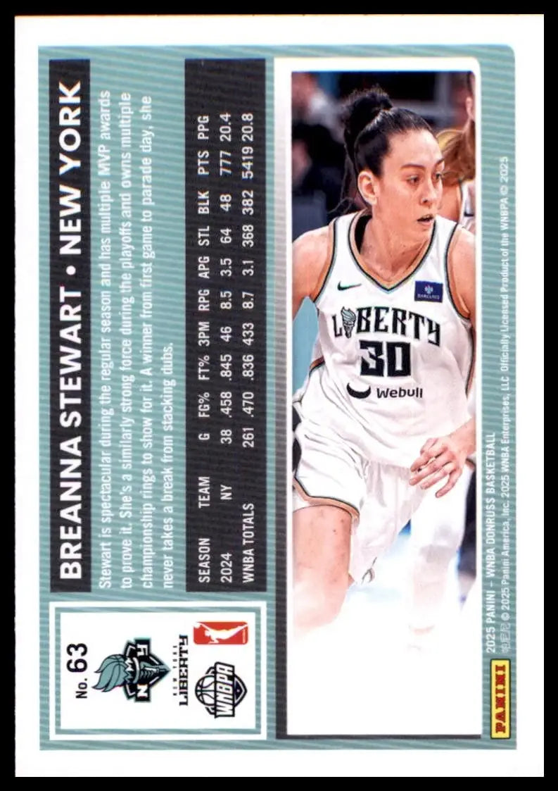 2025 Panini Donruss WNBA - Breanna Stewart #63 - Basketball Card Single