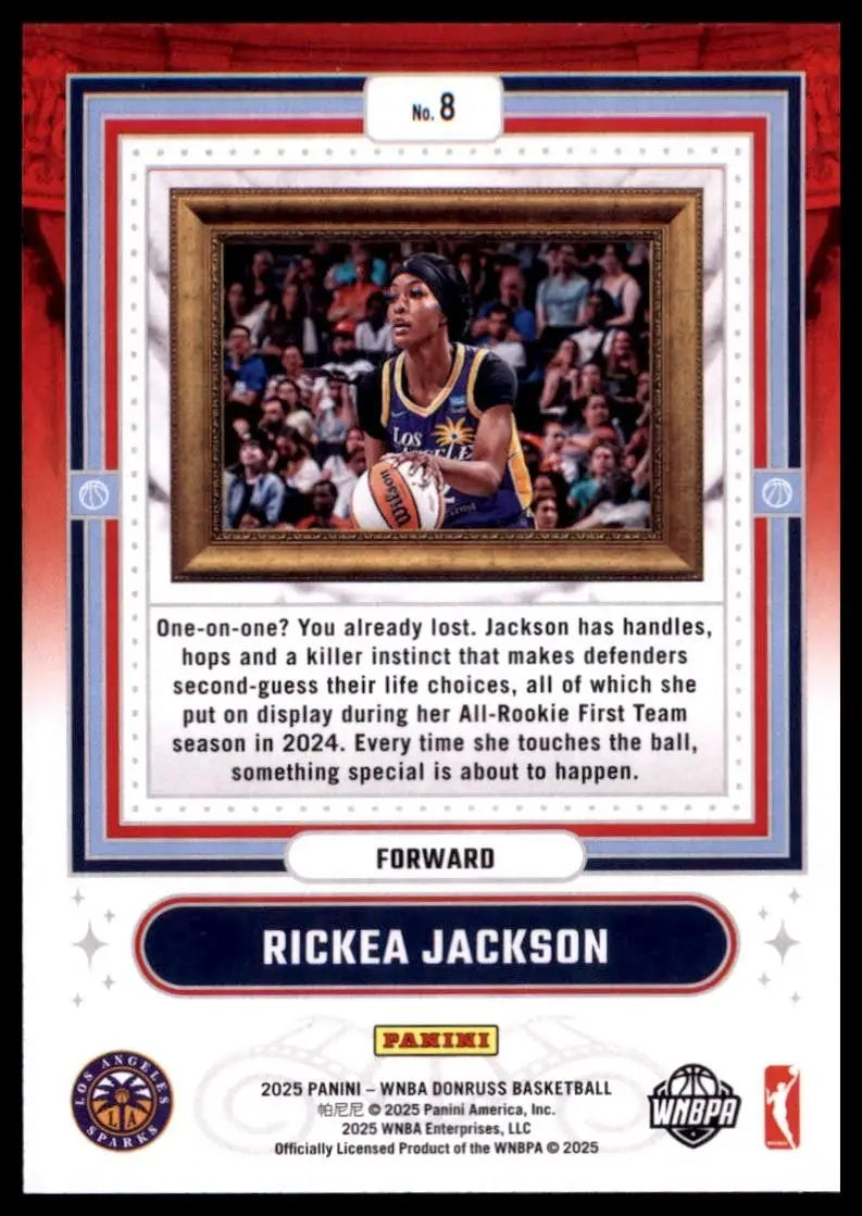2025 Panini Donruss WNBA - Franchise Features Rickea Jackson #8 - Basketball Card Single