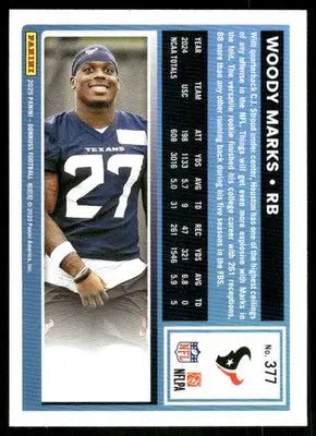 2025 Panini Donruss Woody Marks #377 Press Proof Green Football - Football Card Single