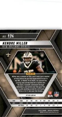 2025 Panini Mosaic #124 Kendre Miller Silver - Football Card Single