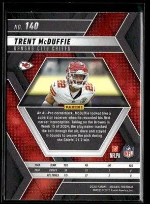 2025 Panini Mosaic #140 Trent McDuffie - Football Card Single