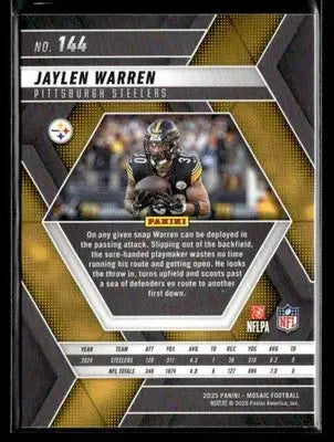 2025 Panini Mosaic #144 Jaylen Warren - Football Card Single