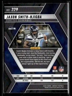 2025 Panini Mosaic #229 Jaxon Smith-Njigba - Football Card Single