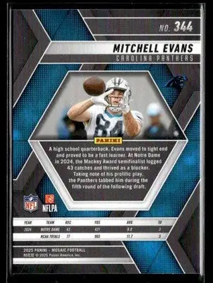 2025 Panini Mosaic #344 Mitchell Evans - Football Card Single