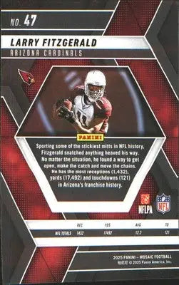 2025 Panini Mosaic #47 Larry Fitzgerald - Football Card Single