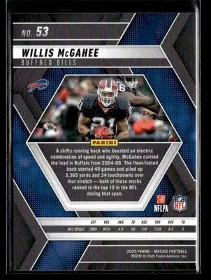 2025 Panini Mosaic #53 Willis McGahee - Football Card Single