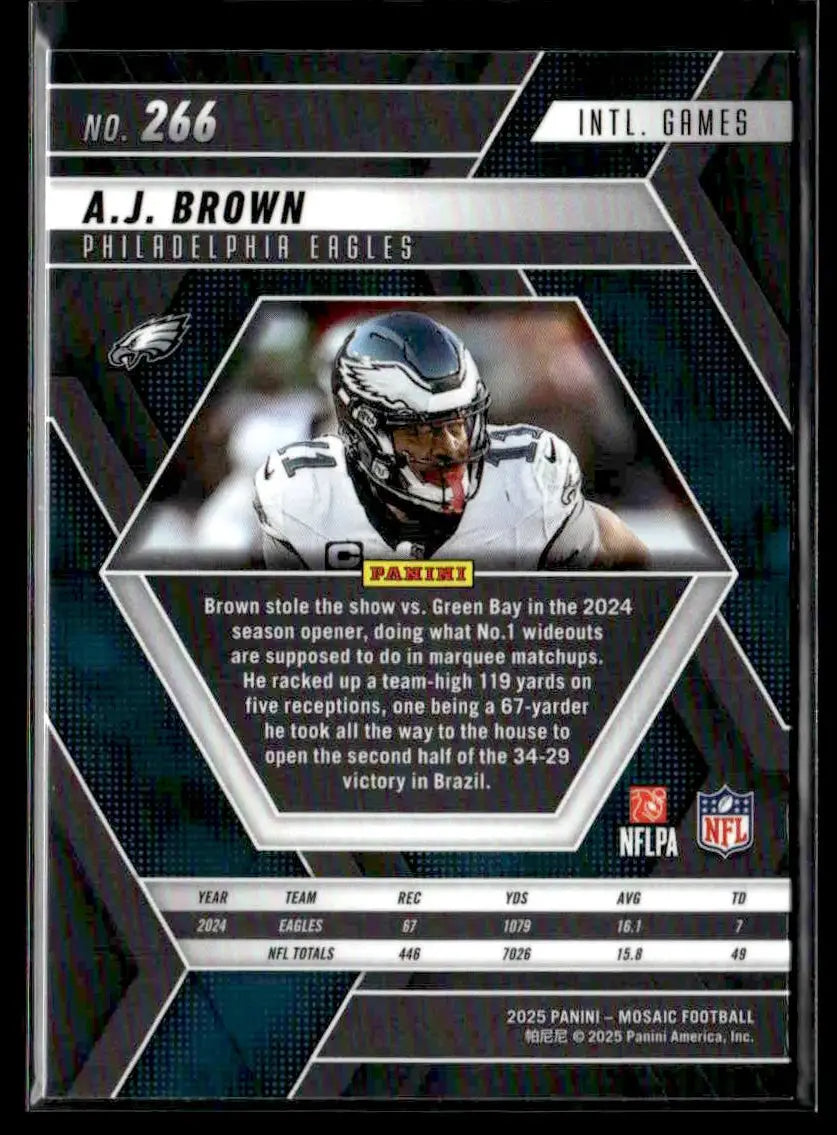 2025 Panini Mosaic A.J. Brown #266 Philadelphia Eagles - Trading Cards