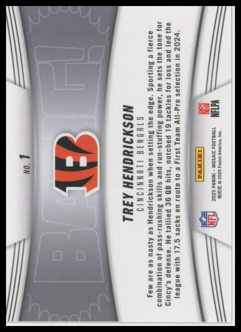 2025 Panini Mosaic - Bang! Trey Hendrickson #1 - Football Card Single