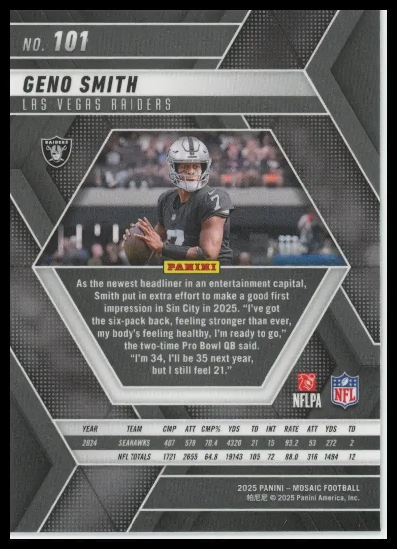 2025 Panini Mosaic - Geno Smith #101 - Football Card Single