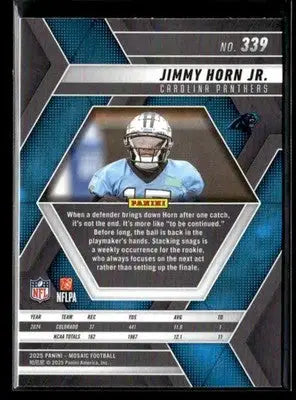 2025 Panini Mosaic Jimmy Horn Jr. #339 RC Carolina Panthers - Football Card Single
