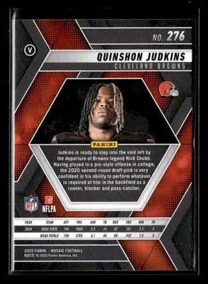 2025 Panini Mosaic Quinshon Judkins #276 RC Cleveland Browns - Football Card Single