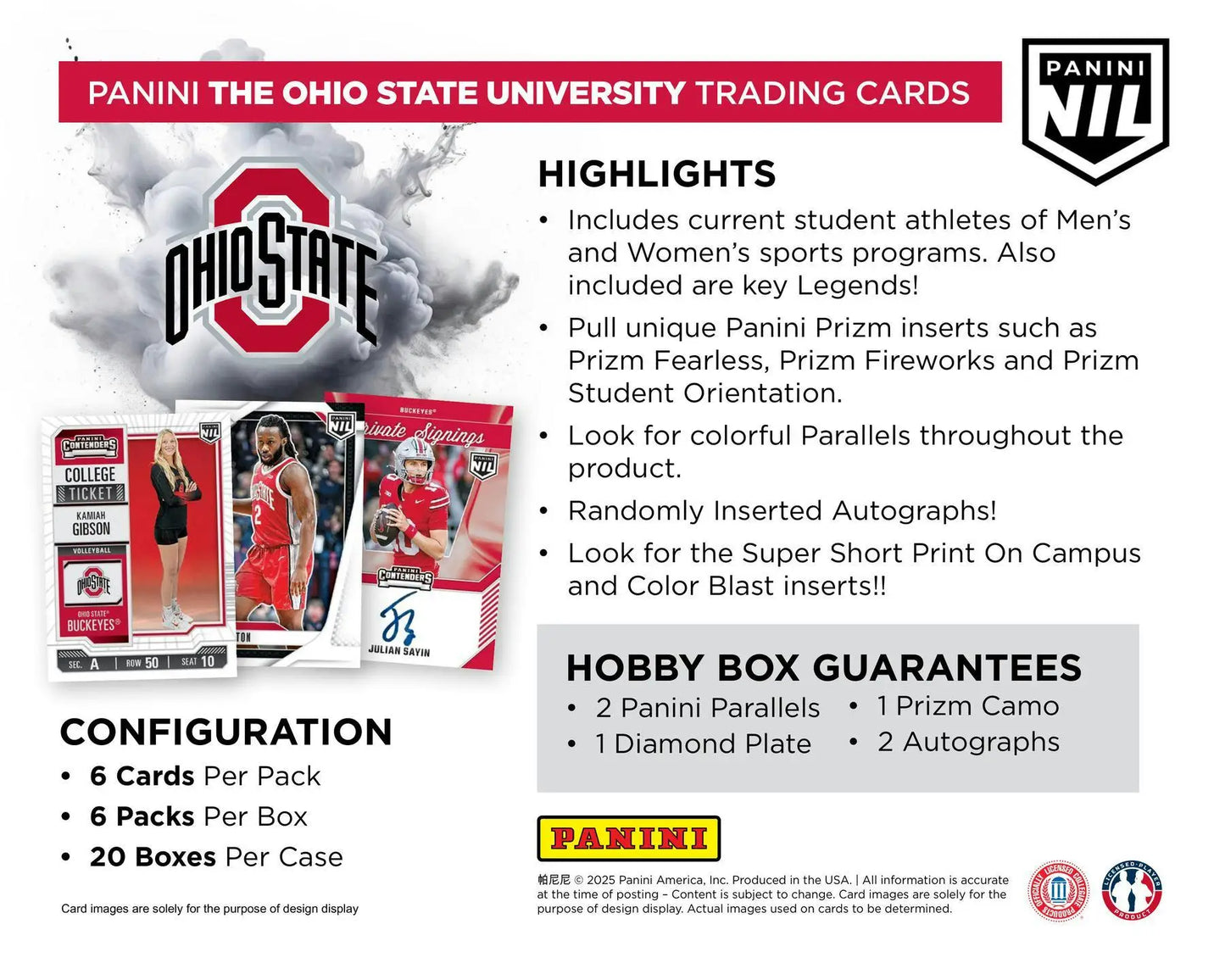 2025 Panini NIL The Ohio State University Hobby Box | Columbia Sports Cards - Sports Card Hobby Boxes