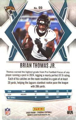 2025 Panini Phoenix Silver Hyper Prizm #99 Brian Thomas Jr. - Football Card Single