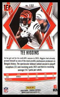 2025 Panini Phoenix Silver Pyramids Prizm #132 Tee Higgins
