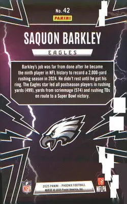2025 Panini Phoenix Thunderbirds #42 Saquon Barkley - Football Card Single