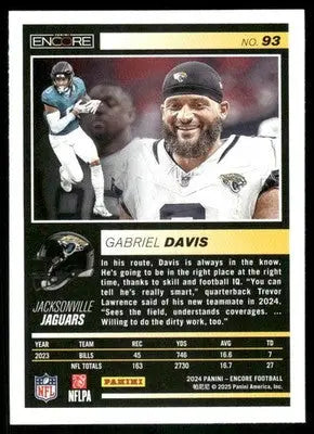 2025 Panini Pinnacle Encore Gabriel Davis #93 Football - Football Card Single