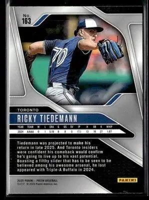 2025 Panini Prizm #163 Ricky Tiedemann - Baseball Card Single
