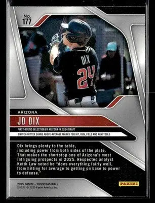 2025 Panini Prizm #177 JD Dix - Baseball Card Single