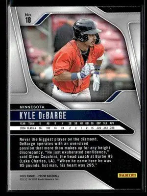 2025 Panini Prizm #18 Kyle DeBarge - Baseball Card Single