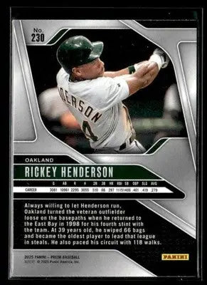 2025 Panini Prizm #230 Rickey Henderson - Baseball Card Single