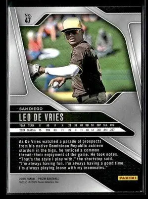 2025 Panini Prizm #47 Leo De Vries - Baseball Card Single